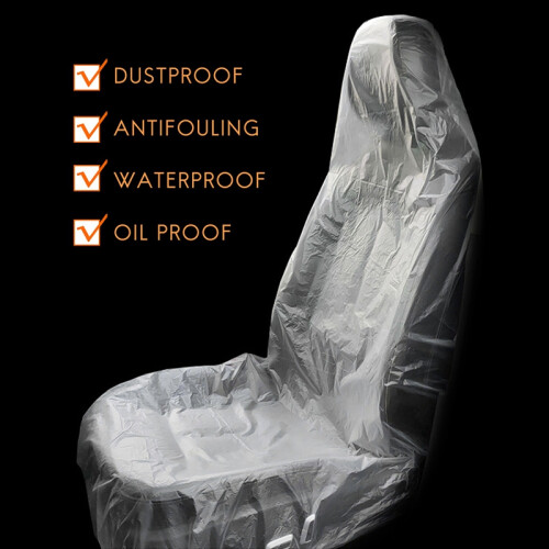 100x Car Disposable Plastic Soft  Cover Waterproof For