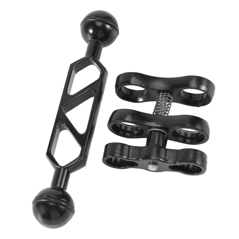 Aluminum Alloy Scuba Diving Torch Dual Joint Arm And 1 Set Butterfly Clip Clamp Mount For Underwater Photography Camera Light 4711622317914