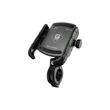 Supporto per Supporto per Telefono Cellulare con Specchio da Manubrio Nero per Bicicletta da Bici In Lega di Alluminio