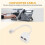 6P2C RJ11 Macho a Hembra Dos Formas Telefono Divisor Convertidor Cable 7