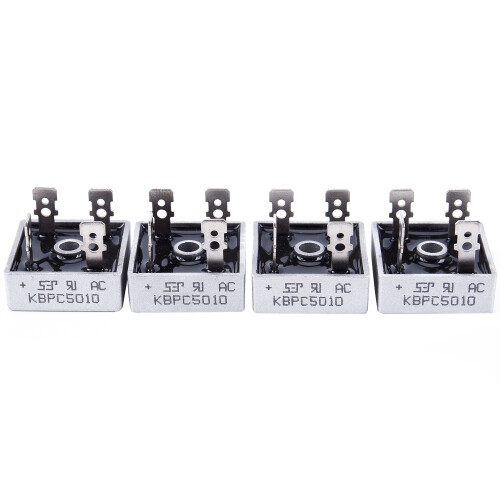 4X 50A 1000V Metal Case Single Phases Diode Bridge Rectifier KBPC5010 2