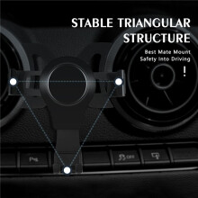 For- A3 8V S3 2014-2019 Cell Phone Holder Mobile Bracket Car Mount Accessories Black