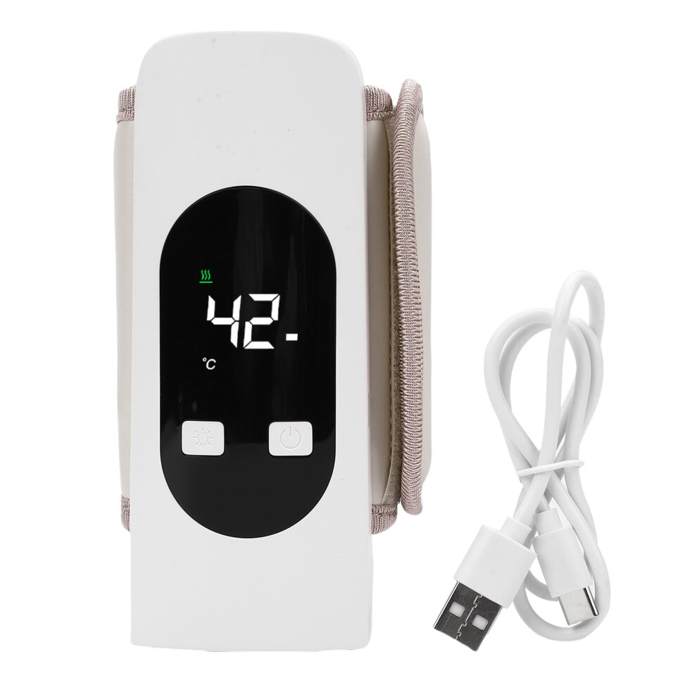 Portable Bottle Warmer USB Rechargeable 5200mAh Fast Heating Baby Bottle with Precise Temperature Control for Travel
