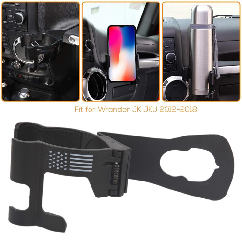 Bil USA Flagga Multi-Function Drink Cup Telefonhållare 2 i 1 Bolt- Stand Bracket för   JK 2012-2018 2