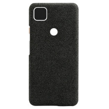 Telefonskal LäDerfodral I TygmöNster Pixel Anti Drop Protective Cover LäMplig för Pixel 4A (Svart)