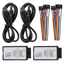 2 Conjuntos de Analisador LóGico Usb 24 Mhz 8 Canais 24 M/Segundos Analisador LóGico Depurador para ARM FPGA Analisador LóGico 24 M 8 Canais