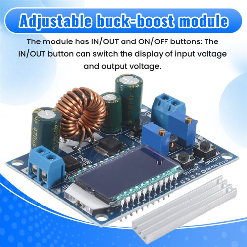 35W  5.5-30V to 0.5-30V Digital LCD Display Automatic Step  Down Buck Boost Converter Power Supply Module Adjustable 1
