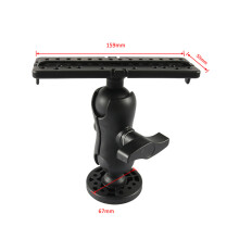 Support de Sondeur de Bateau Support de Base de Sondeur de Profondeur à 360 DegréS Support de DéTecteur de Poissons Universel Plaque de Carte