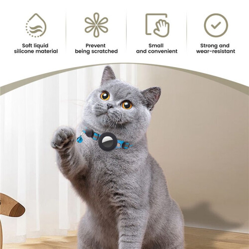 Supporto per Collare per Gatti, per Air Tag Supporto per Collare per Gatti Compatibile con  Airtag GPS Tracker, Custodia da 2 Pezzi Nera e Rosa 2