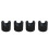 4pcs HIFI Cable Stand Booster Holder Support Frame Anti-Shock Foot Multi-Function Speaker Cable Trailing Pad Black 4