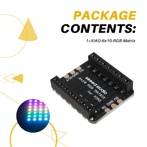 WS2812B LED Matrix Panel Programmable Pixel Display for SeeedStudio-XIAO DIY Lighting Projects XIAO-6x10-RGB-Matrix B 2