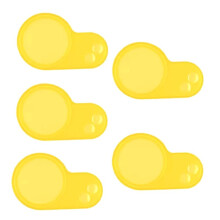 5Pcs LCD Display Waterproof Dashboard Scratch Protector Cover for M4 Kaboo Electric Scooter Yellow