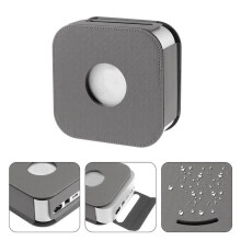 Protective Cover Leather Case for M4/M4 Pro Desktop Computer Skin Sleeve Dustproof Cover Shock Resistant Gray