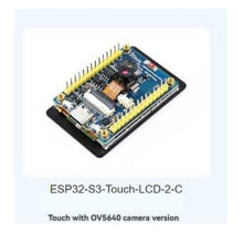 Waveshare ESP32-S3 Development Board with 2-Inch Display OV5640-5MP Camera QMI8658 Sensor for A