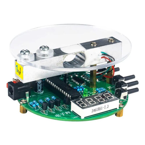 Electronic Scale DIY Kit,51 Microcontroller Soldering Practice Kit with Digital Tube Display HX711 Chip 5V 2