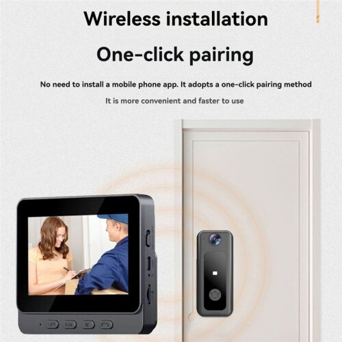 Tuya Wireless Intercom Doorbell Night Vision HD 4.3in LPS-Screen Video Doorbell Camera  Security Visual Doorbell 1