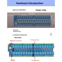 32-Kanałowy Moduł Przekaźnikowy, Płyta Rozwojowa, Zasilacz Prądu Stałego, Moduł Przekaźnika WIFI ESP8266