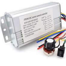 DC12V-60V 70A 4000W Motor PWM Speed Control Brush Controller Current Voltage Regulator for Electric Scooter Bicycle