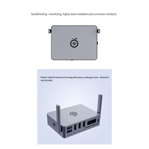 For Orange Pi 5  Case Aluminum Alloy Shell for  5  Development Board with Antenna 1