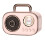 Retro -Luidspreker Subwoofer  Draadloze Luidspreker Hoge Kwaliteit Desktopluidspreker Thuis Draagbare Luidspreker-Roze 1