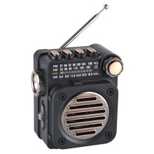 Tragbares FM-Radio, -FM-AM-SW-RadioempfäNger, Integrierter Lautsprecher, Kabelloser 5.0-Musikplayer mit LED-Taschenlampe