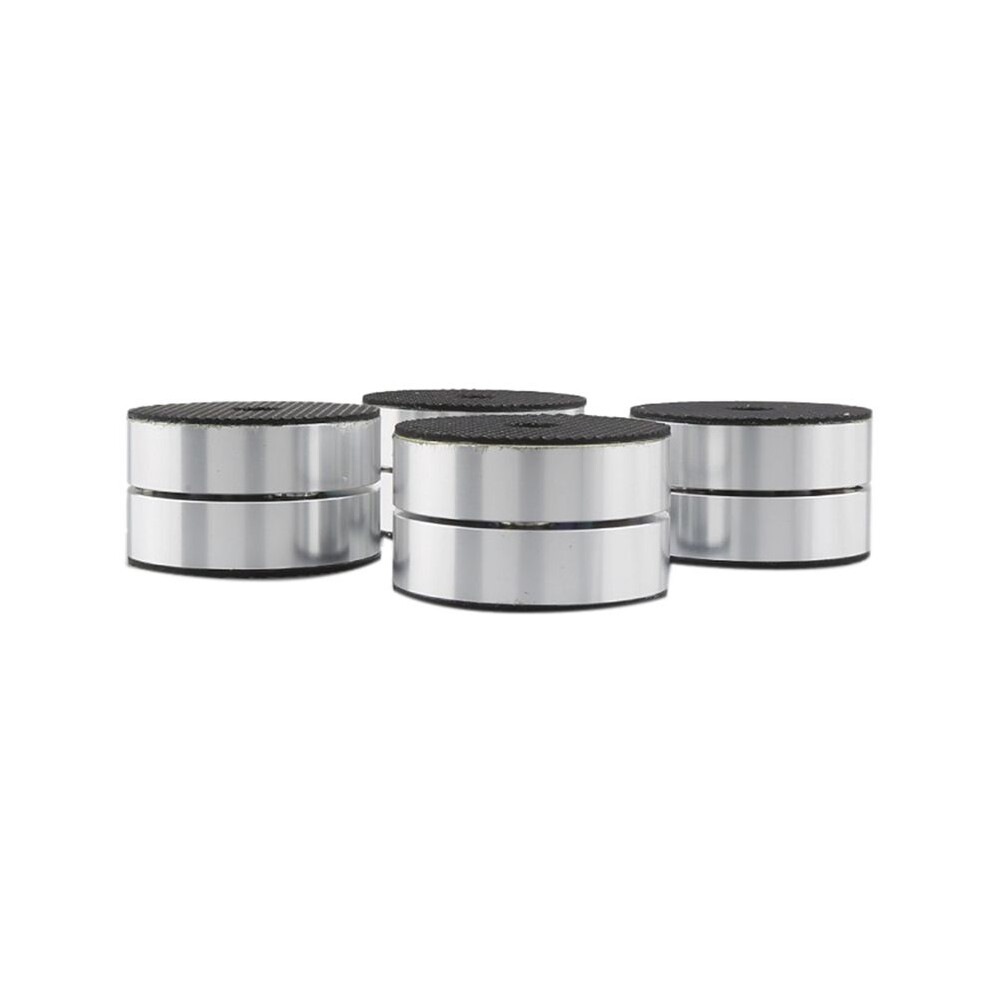 4Pcs Hifi Speaker Isolation Feet Cushion Pads Stand Feet 40X23mm Aluminum Vibration Dampener Silver 4711629644297