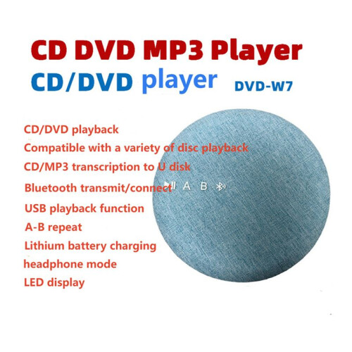 Multifunctional DVD/VCD Player Wireless  USB Reading Player Built-in Speaker Rechargeable Audio Player- 1