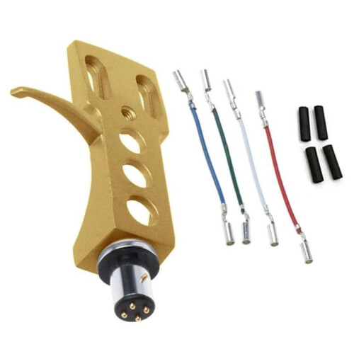 Universal Record Player Headshell Phonograph Turntable Replacement Headshell with 4X Lead Wires for Record Player Red 2