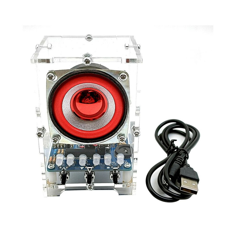 Speaker Diy Kits 5V Lm386 4Ohm 5W Speaker Amplifier Production Kit Teaching Practice With Level Indicator 4713238220480