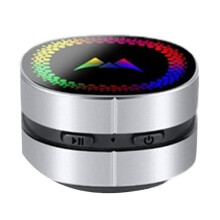 Bone Conduction Speaker TWS Wireless Stereo Sound Portable LED Colorful Light Bone Conduction Speaker-Silver
