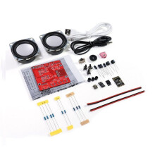 DIY Speaker Kit USB Home Stereo Sound Amplifier DIY Electronic Kits for Soldering Practice Without Shell