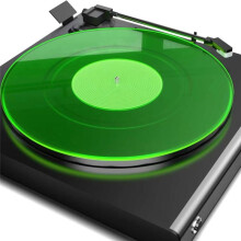300mmx3mm Acrylic Turntable Mat for Phonograph Turntable Vinyl Anti-Static LP Mat Record Pad for Disc Player, Green