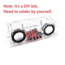 DIY -Luidsprekerkit USB Home Stereo-Geluidsversterker DIY Elektronische Kits voor Soldeeroefeningen met Shell