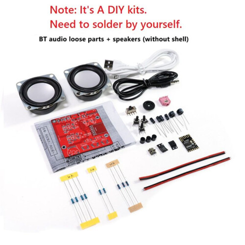 DIY  Speaker Kit USB  Home Stereo Sound Amplifier DIY Electronic Kits for Soldering Practice Without Shell 2