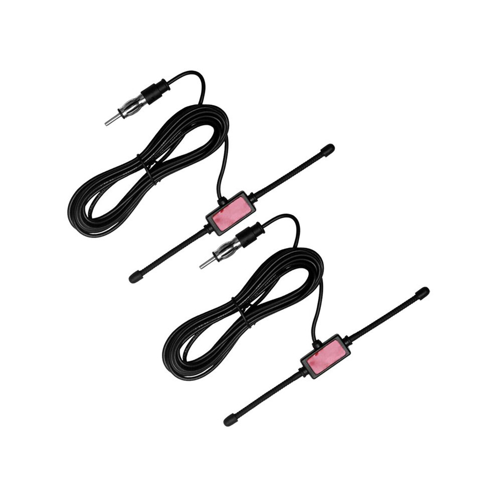 2Pcs Car Am/Fm Radio Antenna For Car Suv Radio Stereo Receiver Ram's Horn T-Shape Multi-Function Antenna 4712369585321