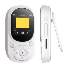 32GB Clip MP3-Spelare Bärbar Musikspelare Mp3 Mp4-Spelare med FM-Radioinspelning Stegräknare för Barn-Vit