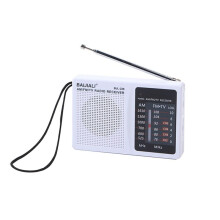 BAIJIALI Receptor de Radio Radio Retro Versátil FM AM Banda de Onda Completa Radio Portátil para Acampar Al Aire Libre