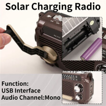 Radio Hand Crank Power Generation Solar Charging Three-Band Card MP3 Multifunction Radio