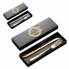 Travel Utensils Set with Case, 3Piece Reusable Stainless Steel Cutlery Knife Fork Spoon for Camping