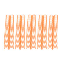 10 Pcs Orange Loose Leaf Binding Spines 30 Holes 22mm Diameter