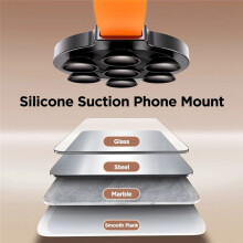 Joyroom Supporto per Telefono con Ventosa Magnetica Custodia per Telefono In Silicone con Impugnatura Supporto per Telefono con Specchio per Doccia A