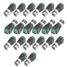 BNC-Balun-Stecker, 20 Stück, Koaxial-Cat5-Auf-BNC-Stecker für CCTV-Überwachungsvideokameras, BNC-Stecker