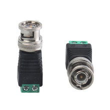 BNC-Balun-Stecker, 20 Stück, Koaxial-Cat5-Auf-BNC-Stecker für CCTV-Überwachungsvideokameras, BNC-Stecker
