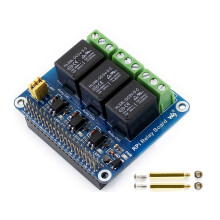 Waveshare 5V 3-Channel Relé MóDulo Placa de ExpansãO Breakout Shield HAT Kit para RPI Raspberry Pi Zero 2 W WH 2W 3