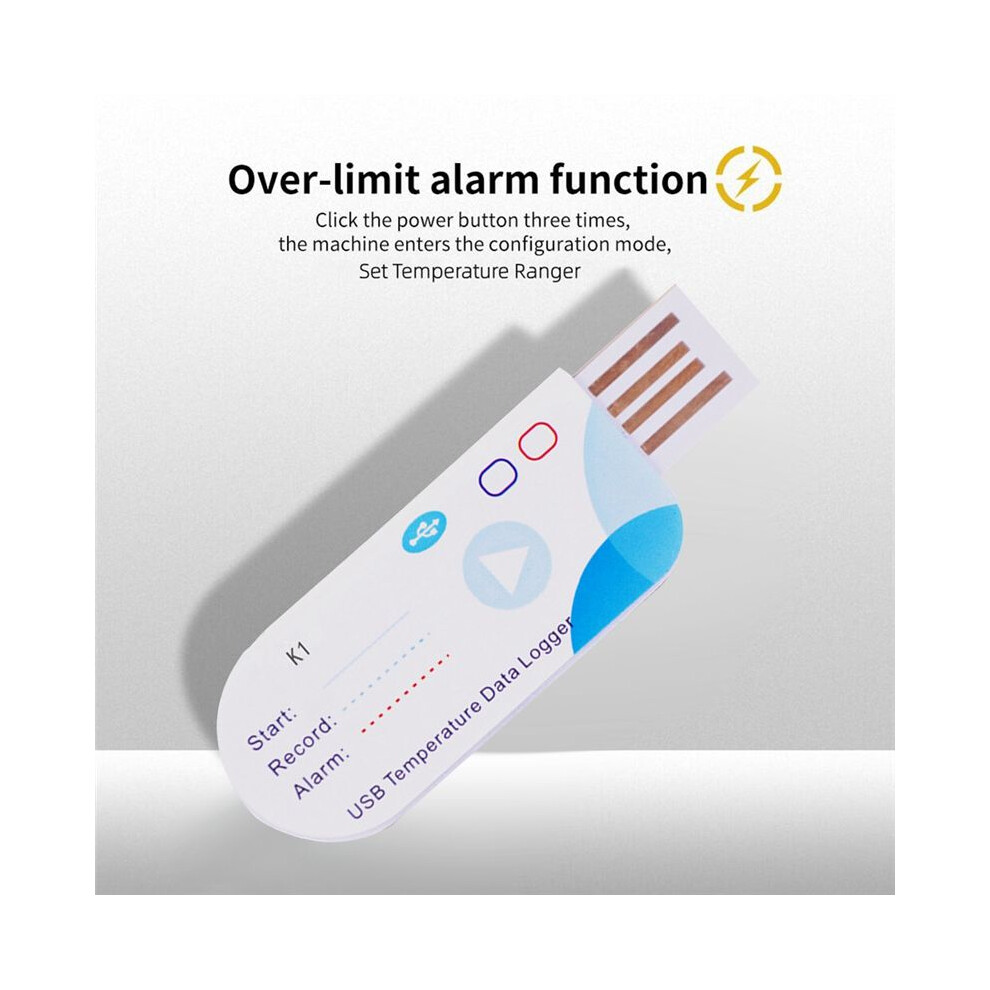 Usb Temperature Data Logger 14400 Points Usb Report 60 Days Ip65 Disposable Recorder 6031075796660