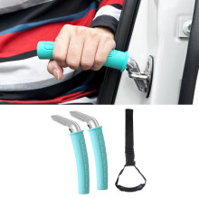 2 Stück Autotürgriffe - 203 kg Unterstützung, Grün, Stahl & Silikon