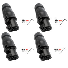 4X Solar PV Connector Plug Waterproof IP68 4000V 40A for Solar PV System Panel Parallel Protection Kit LY01-Female