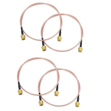 4x Kabel SMA Hane WiFi-Kabelantenn 50 cm Koaxialkabel SMA Hane Till SMA Hane Koaxialkontakt SMA Hane RG316 SMA Hane