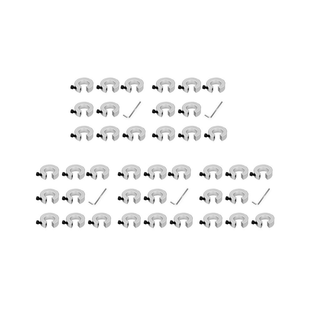 40Pcs Sbr20 Linear Rail Stop Collars Aluminum Alloy Shaft Limit Fixing Rings With Wrench, Linear Rail Shaft Stop Collars 4713658227724