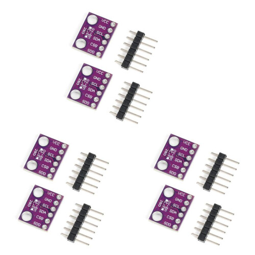 6PCS BME280 3.3V Sensor Module Atmospheric Pressure Temperature Humidity Sensors I2C SPI Breakout GY-BME280